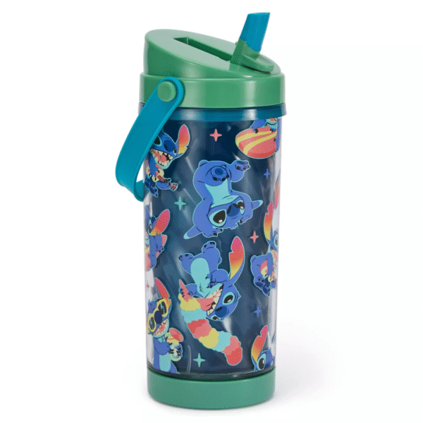 Stitch 10 oz. Color-Changing Water Bottle with Built-In Straw and Handle – Lilo & Stitch