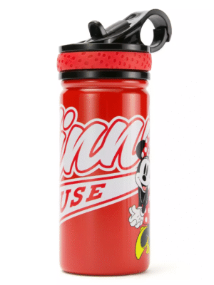 Minnie Mouse 14oz. Stainless Steel Water Bottle with Built-In Straw