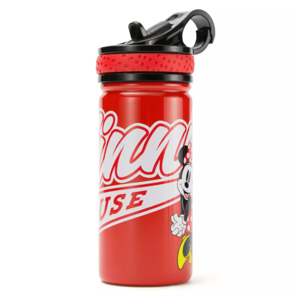 Minnie Mouse 14oz. Stainless Steel Water Bottle with Built-In Straw