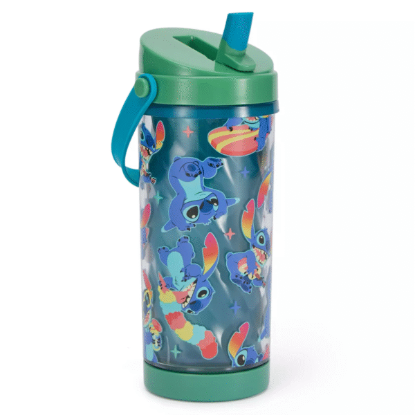 Stitch 10 oz. Color-Changing Water Bottle with Built-In Straw and Handle – Lilo & Stitch