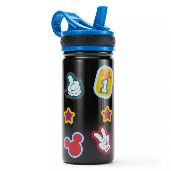 Mickey Mouse 14oz. Stainless Steel Water Bottle with Built-In Straw