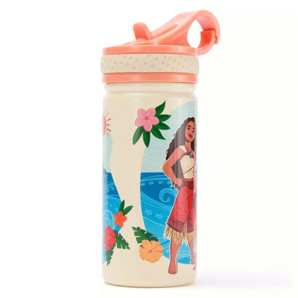 Moana and Simea 14oz. Stainless Steel Water Bottle with Built-In Straw – Moana 2