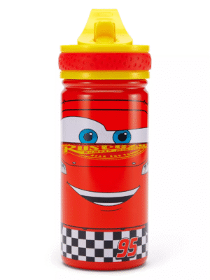 Lightning McQueen 14oz. Stainless Steel Water Bottle with Built-In Straw – Cars