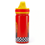 Lightning McQueen 14oz. Stainless Steel Water Bottle with Built-In Straw – Cars