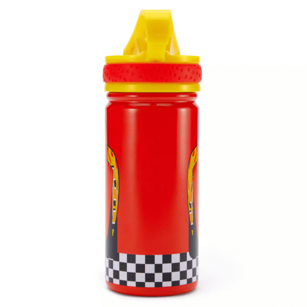 Lightning McQueen 14oz. Stainless Steel Water Bottle with Built-In Straw – Cars