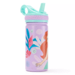 Ariel 14oz. Stainless Steel Water Bottle with Built-In Straw – The Little Mermaid