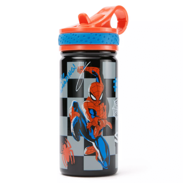 Spider-Man 14oz. Stainless Steel Water Bottle with Built-In Straw