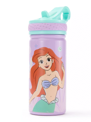 Ariel 14oz. Stainless Steel Water Bottle with Built-In Straw – The Little Mermaid
