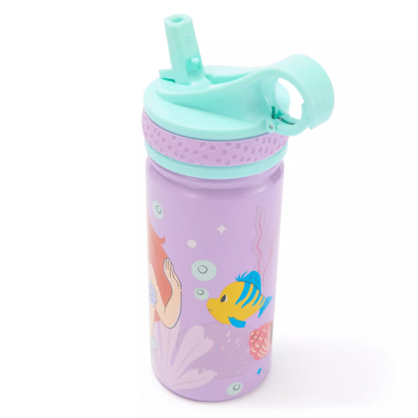 Ariel 14oz. Stainless Steel Water Bottle with Built-In Straw – The Little Mermaid
