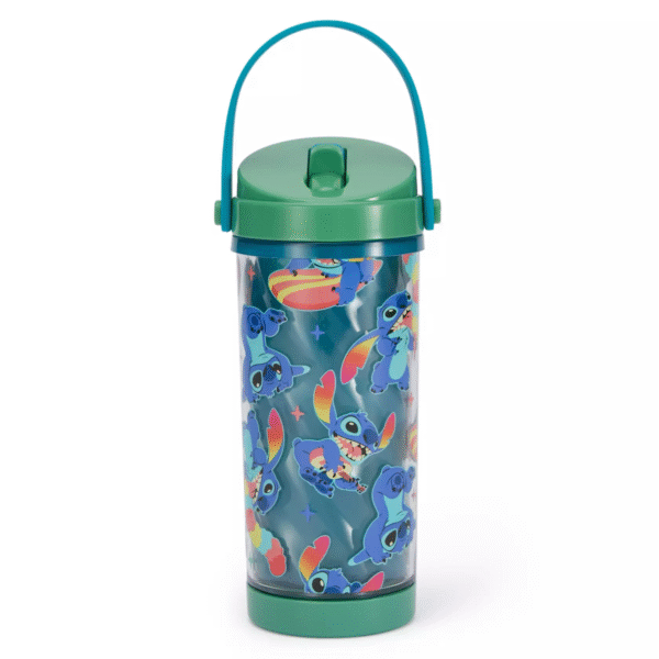 Stitch 10 oz. Color-Changing Water Bottle with Built-In Straw and Handle – Lilo & Stitch