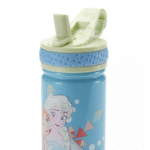 Frozen 14oz. Stainless Steel Water Bottle with Built-In Straw